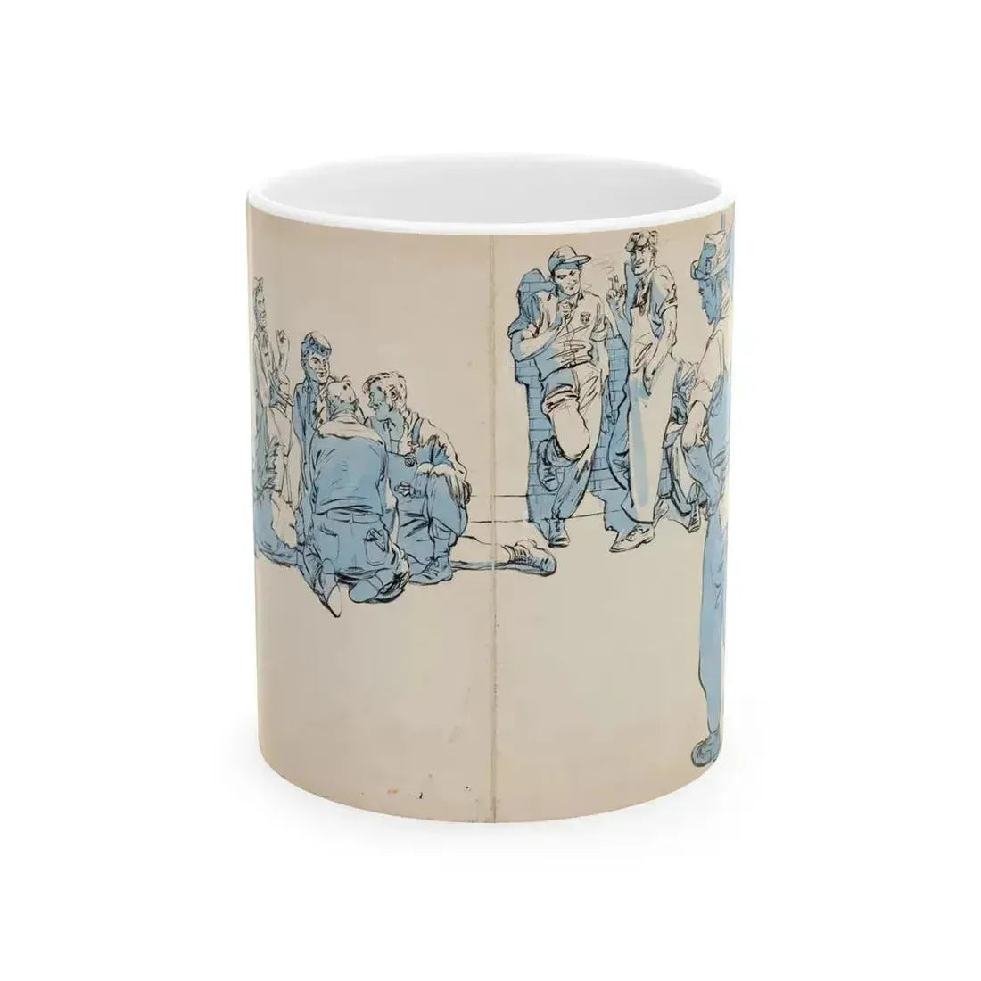 Blue Book Magazine Illustration (McCall Corporation, 1944) - White Coffee Mug 11oz - Go Mug Yourself