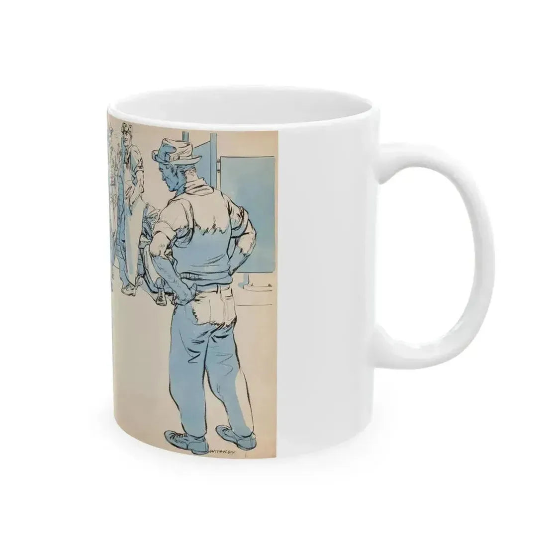 Blue Book Magazine Illustration (McCall Corporation, 1944) - White Coffee Mug - Go Mug Yourself