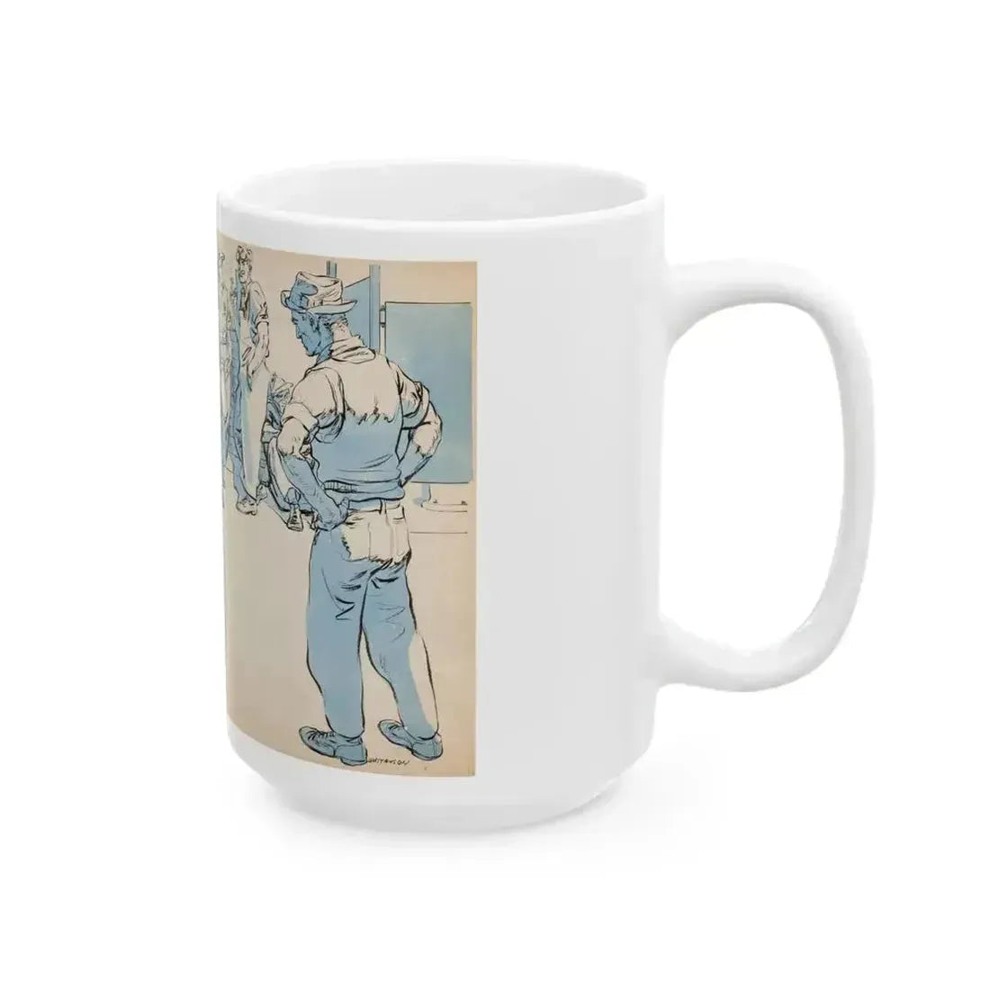 Blue Book Magazine Illustration (McCall Corporation, 1944) - White Coffee Mug - Go Mug Yourself