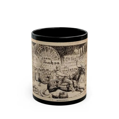 Blue Book Magazine story illustration 1 - Black Coffee Mug 11oz - Go Mug Yourself