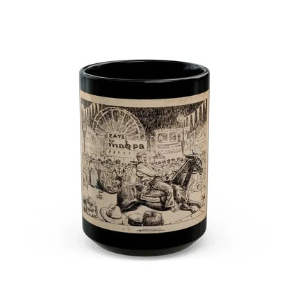 Blue Book Magazine story illustration 1 - Black Coffee Mug 15oz - Go Mug Yourself