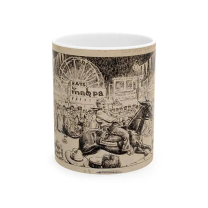 Blue Book Magazine story illustration 1 - White Coffee Mug 11oz - Go Mug Yourself