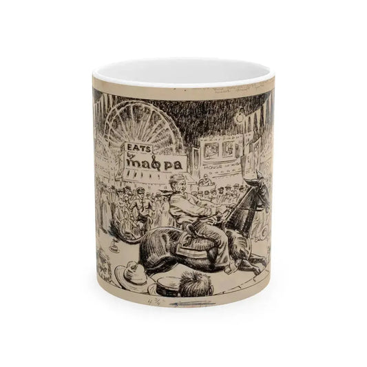 Blue Book Magazine story illustration 1 - White Coffee Mug 11oz - Go Mug Yourself