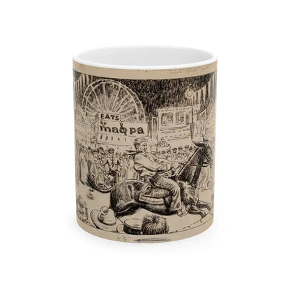 Blue Book Magazine story illustration 1 - White Coffee Mug 11oz - Go Mug Yourself