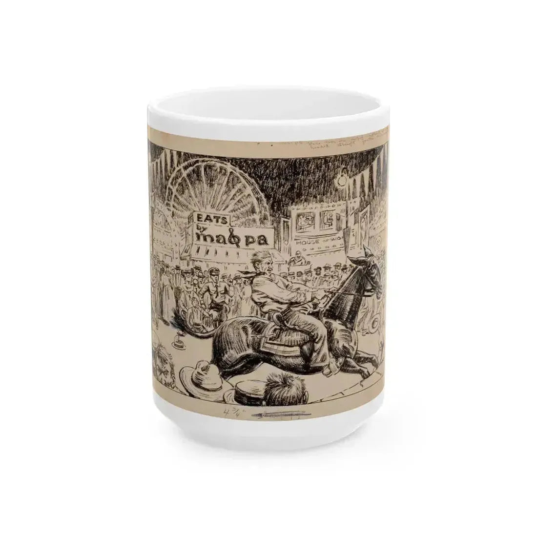 Blue Book Magazine story illustration 1 - White Coffee Mug 15oz - Go Mug Yourself
