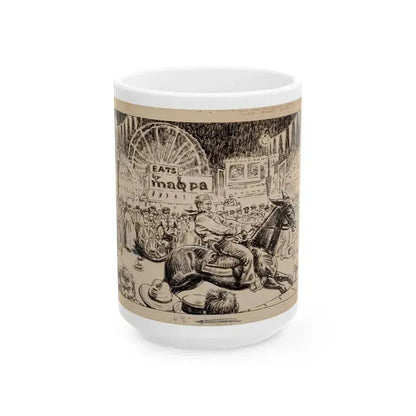 Blue Book Magazine story illustration 1 - White Coffee Mug 15oz - Go Mug Yourself