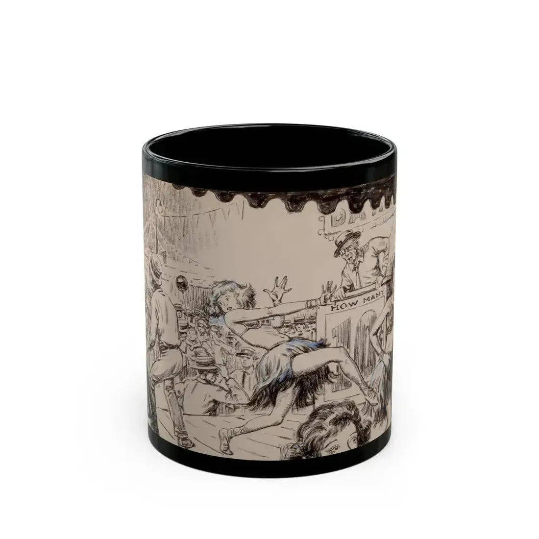 Blue Book Magazine story illustration 2 - Black Coffee Mug 11oz - Go Mug Yourself