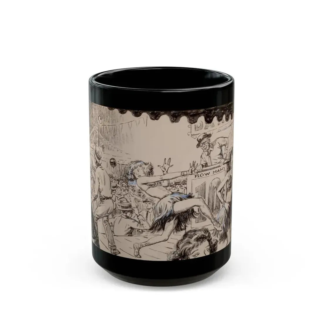 Blue Book Magazine story illustration 2 - Black Coffee Mug 15oz - Go Mug Yourself
