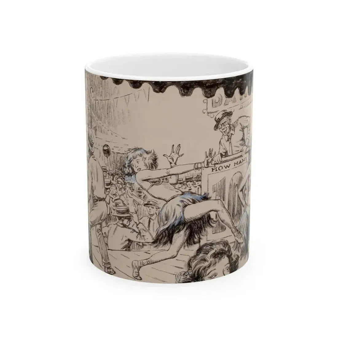 Blue Book Magazine story illustration 2 - White Coffee Mug 11oz - Go Mug Yourself