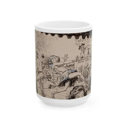 Blue Book Magazine story illustration 2 - White Coffee Mug 15oz - Go Mug Yourself