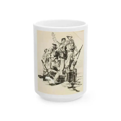 Blue Book Magazine Story Illustration - White Coffee Mug 15oz - Go Mug Yourself