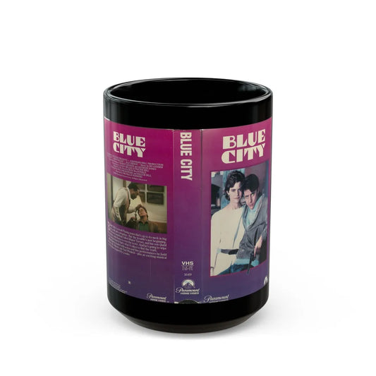 BLUE CITY (VHS COVER) - Black Coffee Mug-15oz-Go Mug Yourself