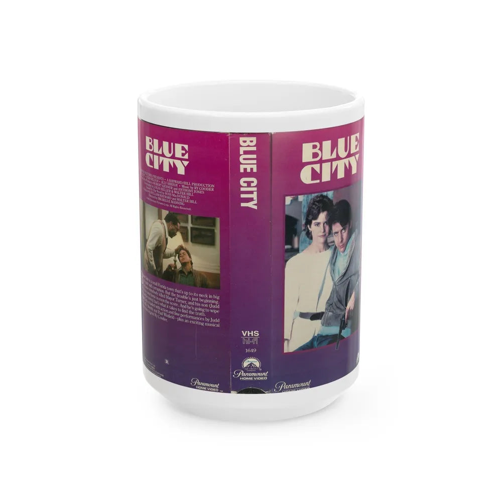 BLUE CITY (VHS COVER) - White Coffee Mug-15oz-Go Mug Yourself