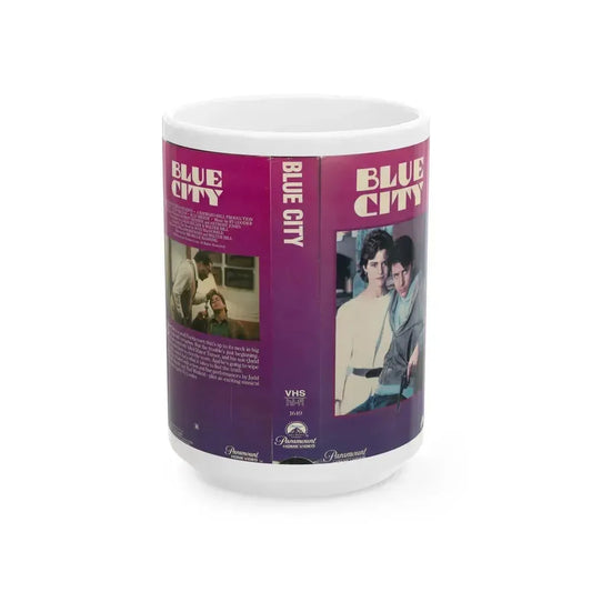 BLUE CITY (VHS COVER) - White Coffee Mug 15oz - Go Mug Yourself