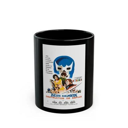 BLUE DEMON, SPY SMASHER 1968 Movie Poster - Black Coffee Mug 11oz - Go Mug Yourself