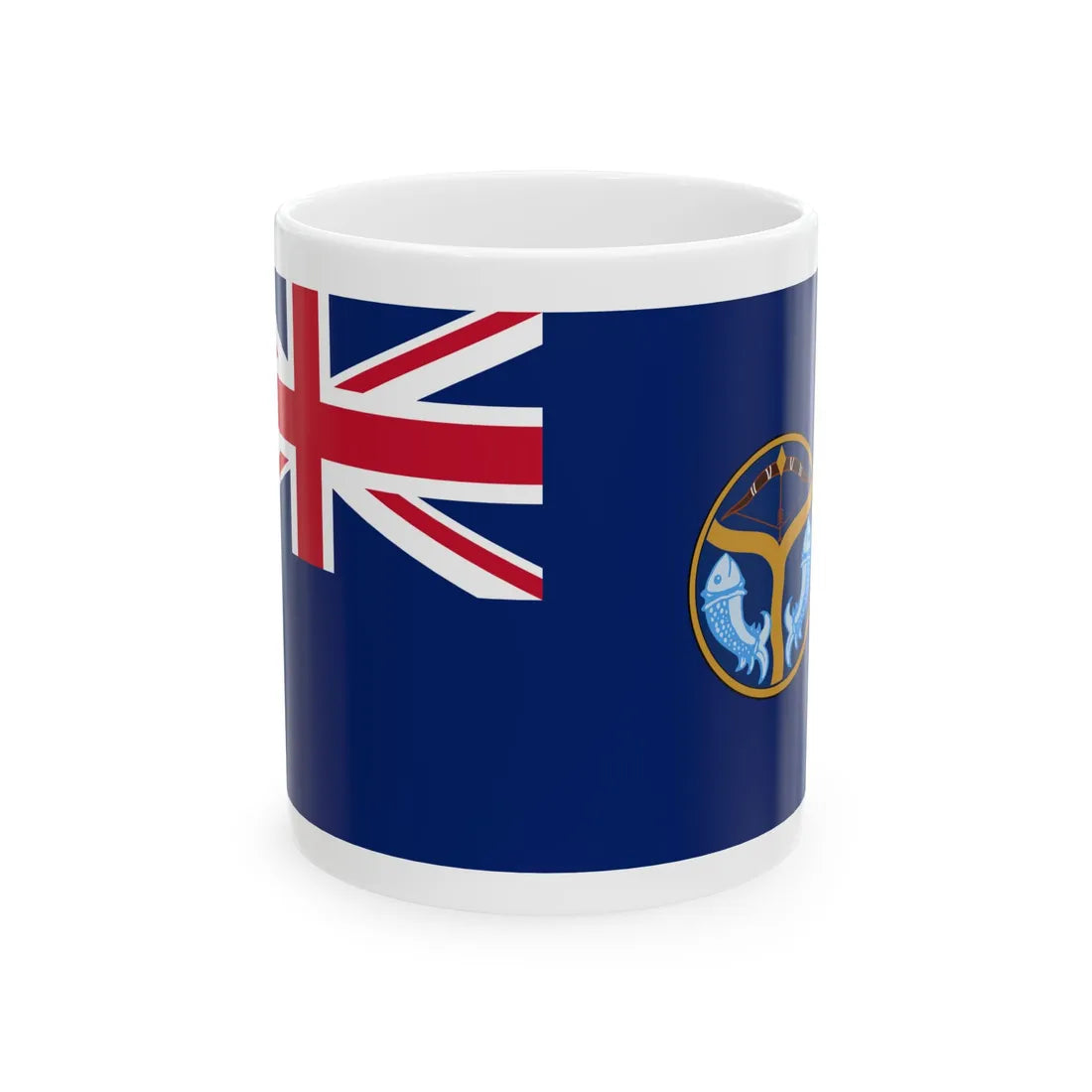 Blue Ensign of British United Provinces (India) White Coffee Mug 11oz - Go Mug Yourself