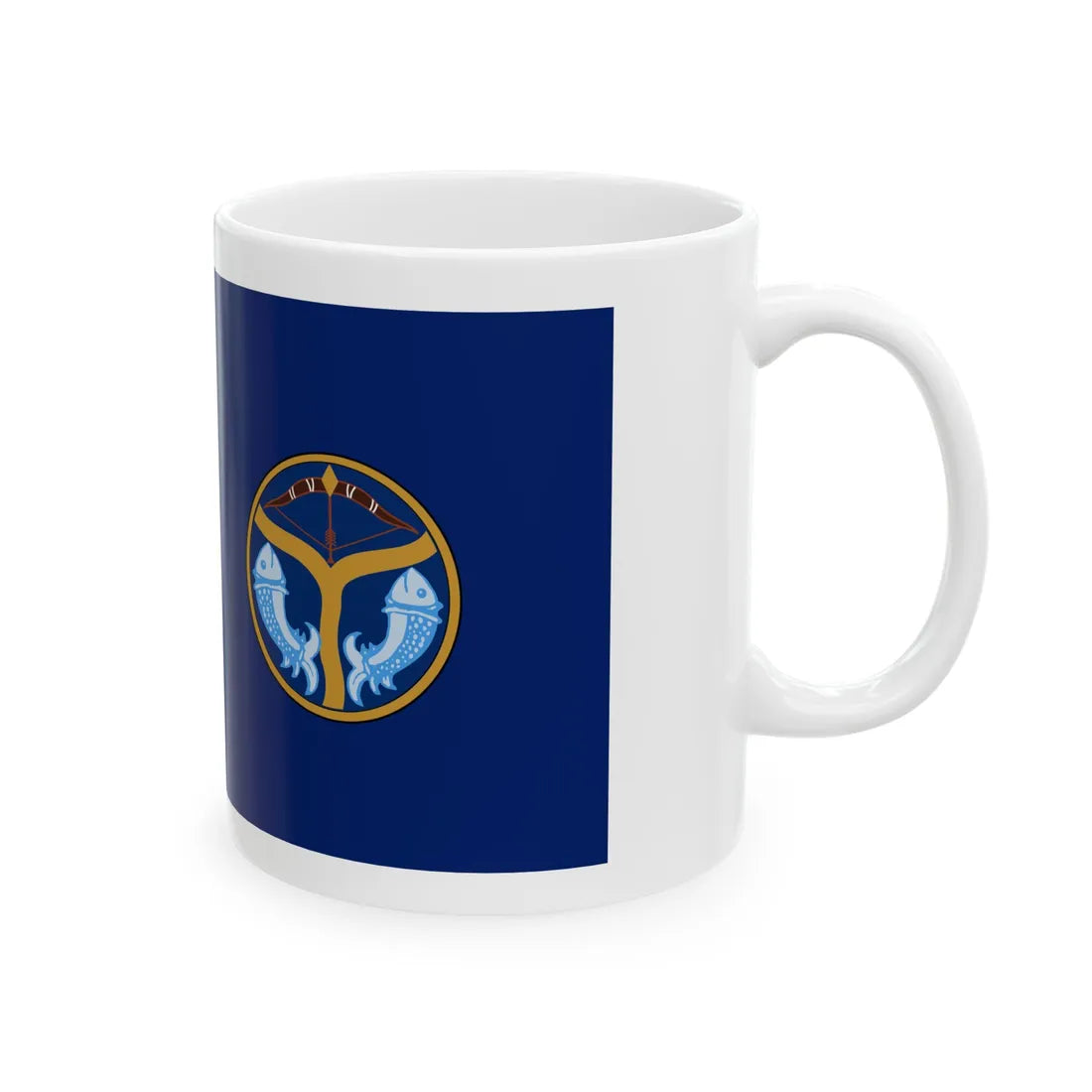 Blue Ensign of British United Provinces (India) White Coffee Mug - Go Mug Yourself