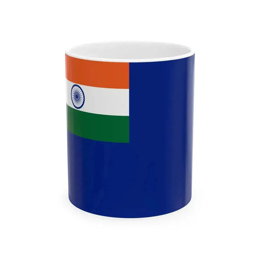Blue Ensign of India (India) White Coffee Mug 11oz - Go Mug Yourself