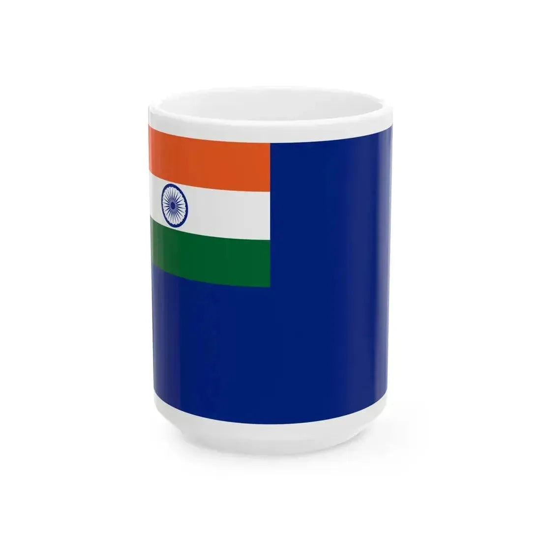 Blue Ensign of India (India) White Coffee Mug 15oz - Go Mug Yourself