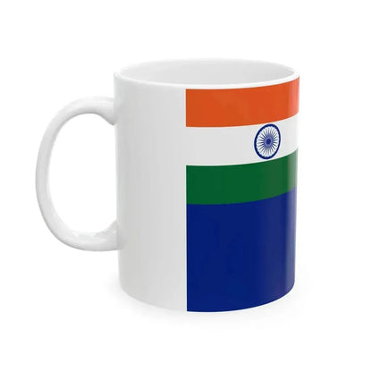 Blue Ensign of India (India) White Coffee Mug - Go Mug Yourself