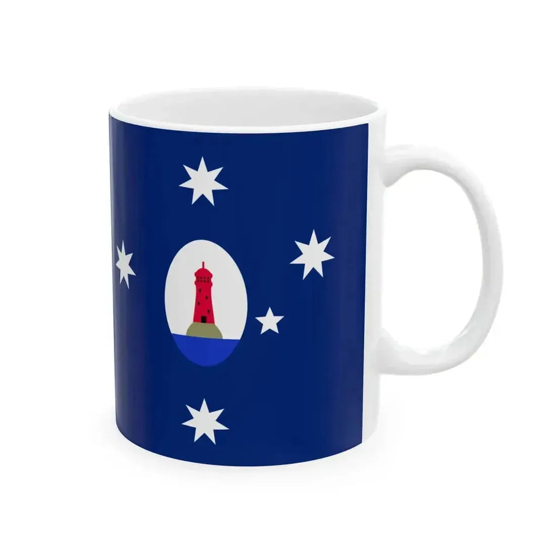 Blue Ensign of the Commonwealth Lighthouse Service (Australia) White Coffee Mug - Go Mug Yourself