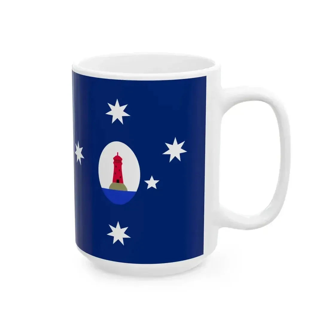 Blue Ensign of the Commonwealth Lighthouse Service (Australia) White Coffee Mug - Go Mug Yourself
