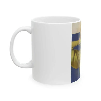 Blue-eyed Beauty, American magazine cover, April 1934 - White Coffee Mug - Go Mug Yourself