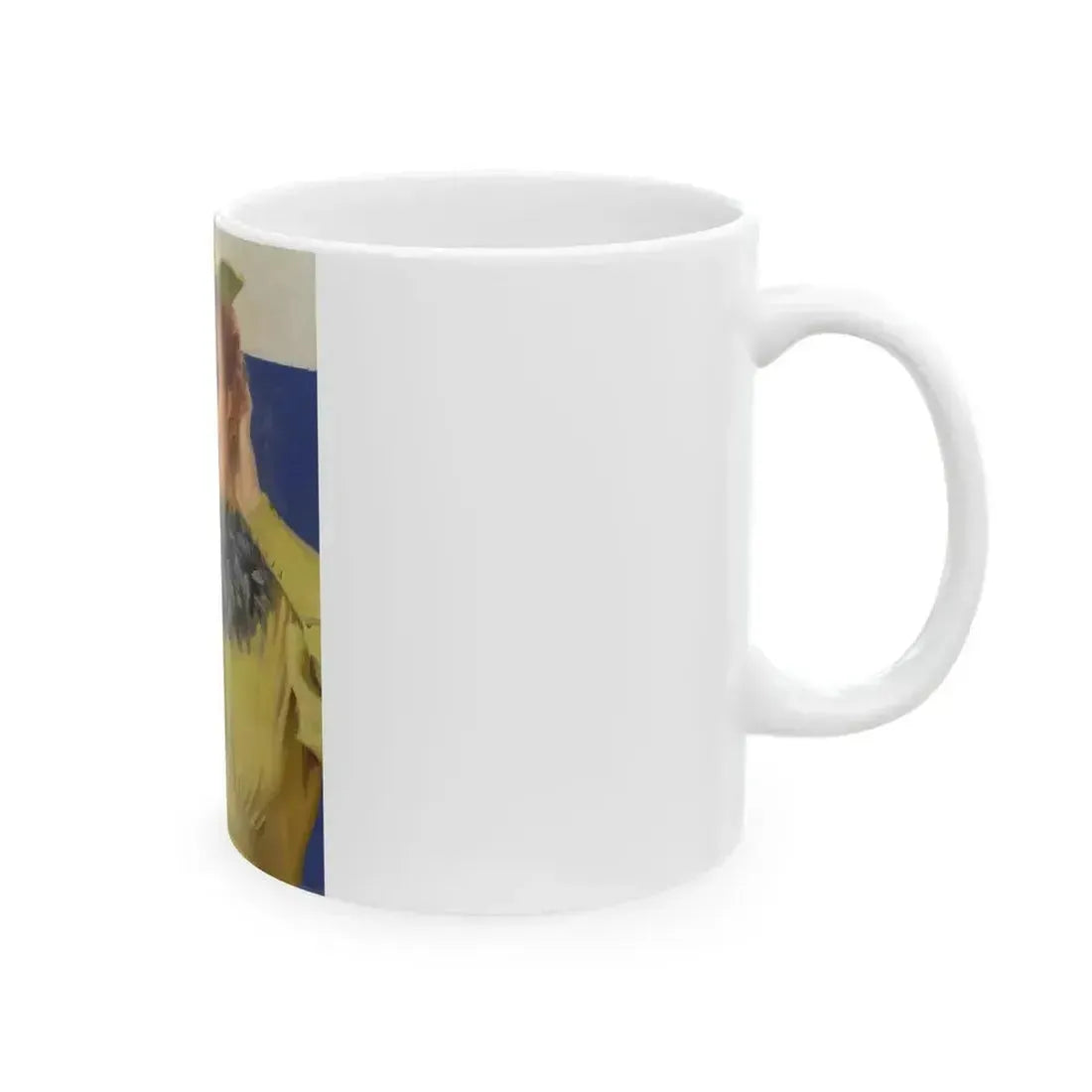 Blue-eyed Beauty, American magazine cover, April 1934 - White Coffee Mug - Go Mug Yourself