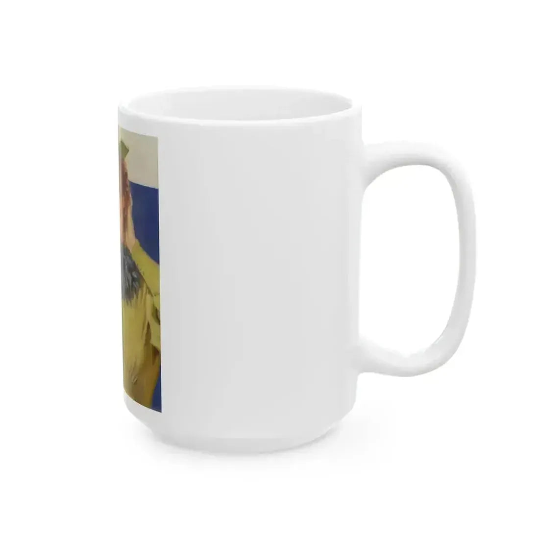 Blue-eyed Beauty, American magazine cover, April 1934 - White Coffee Mug - Go Mug Yourself