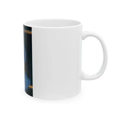 Blue Indigo - White Coffee Mug - Go Mug Yourself