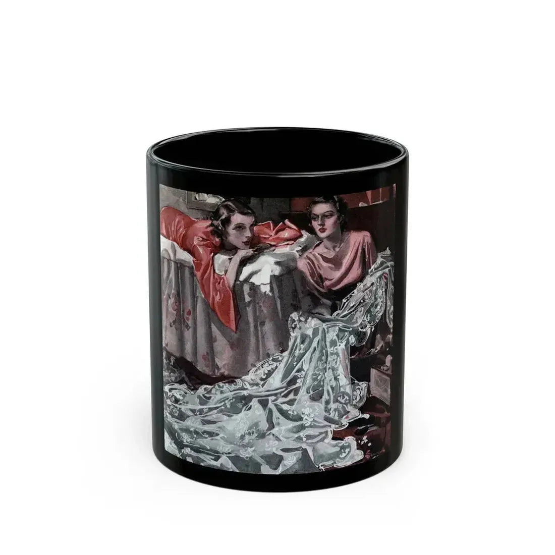 Blue Marigolds (Pt. 2), Good Housekeeping, February 1934 - Black Coffee Mug 11oz - Go Mug Yourself