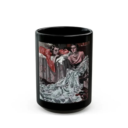 Blue Marigolds (Pt. 2), Good Housekeeping, February 1934 - Black Coffee Mug 15oz - Go Mug Yourself