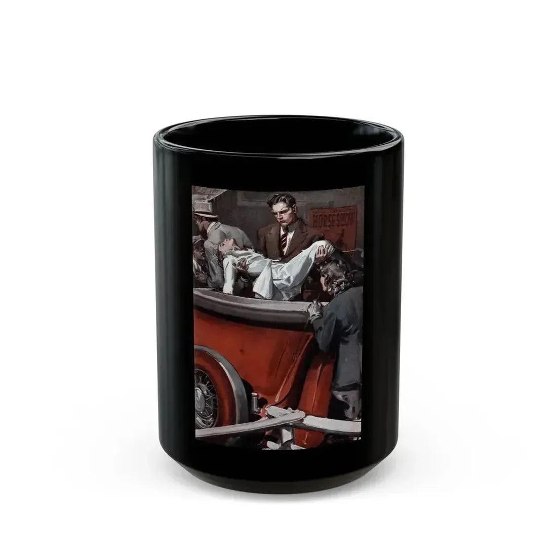 Blue Marigolds (Pt. 5), Good Housekeeping, May 1934 - Black Coffee Mug 15oz - Go Mug Yourself