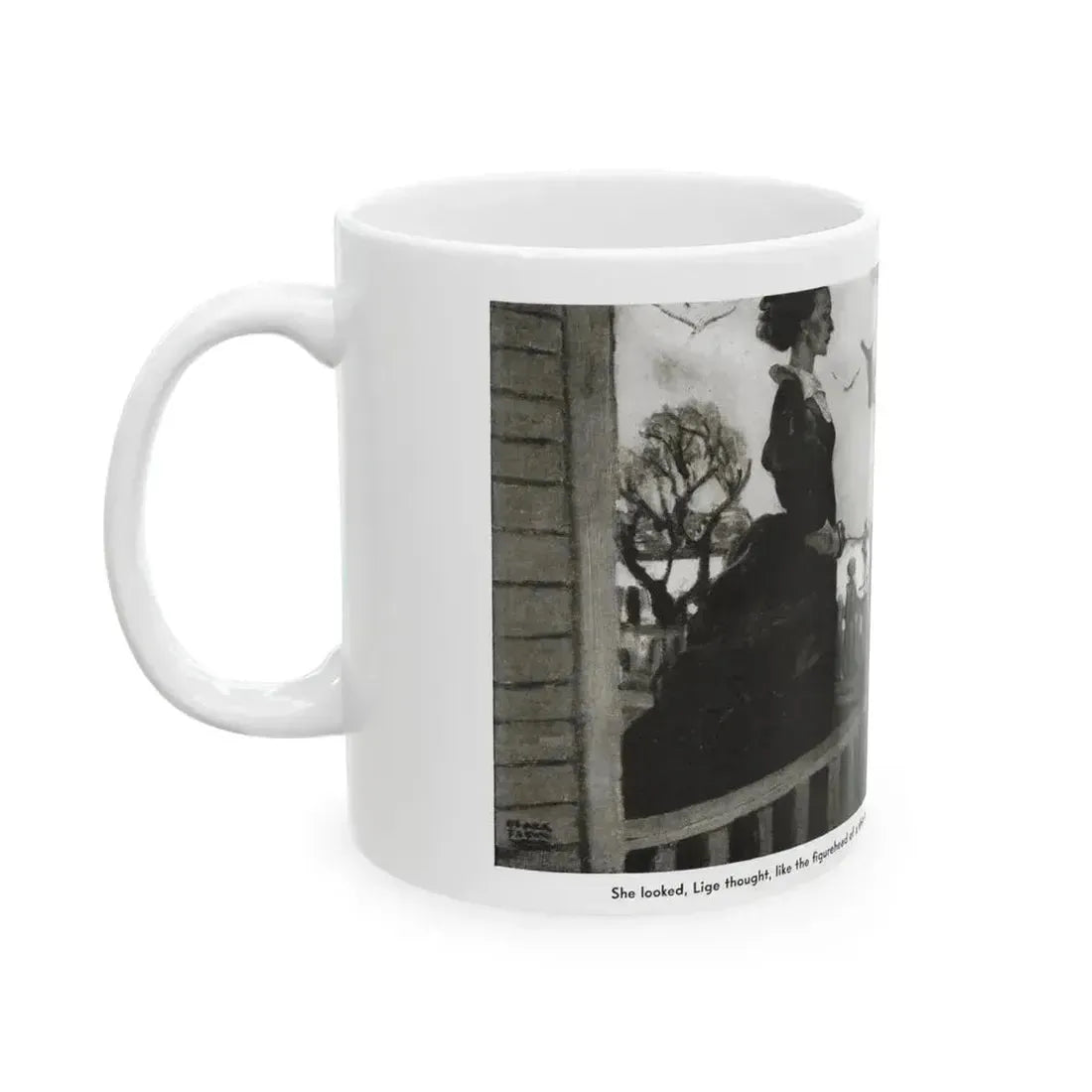 Blue Meadows (1), The Delineator, October 1932 - White Coffee Mug - Go Mug Yourself