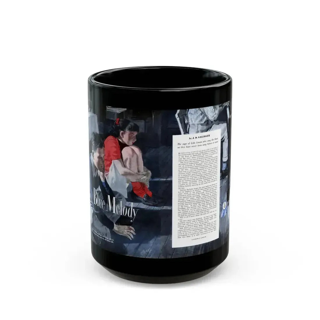 Blue Melody, Cosmopolitan, September 1948 - Black Coffee Mug 15oz - Go Mug Yourself