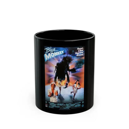 BLUE MONKEY (2) 1987 Movie Poster - Black Coffee Mug 11oz - Go Mug Yourself