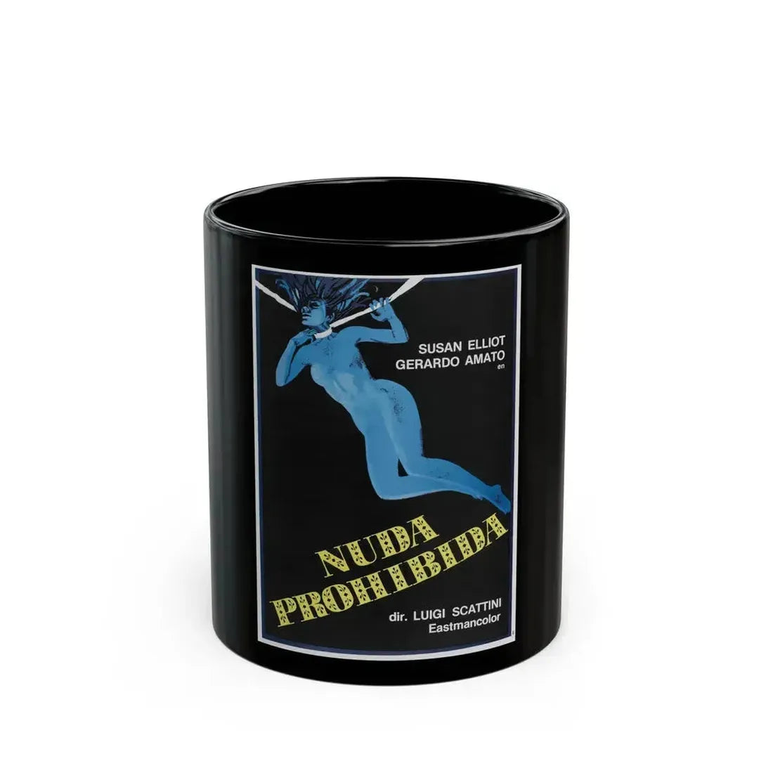 BLUE NUDE 1977 Movie Poster - Black Coffee Mug 11oz - Go Mug Yourself
