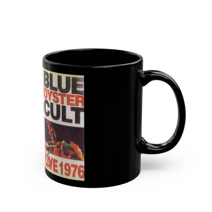 BLUE OYSTER CULT LIVE 1976 (VHS COVER) - Black Coffee Mug-Go Mug Yourself