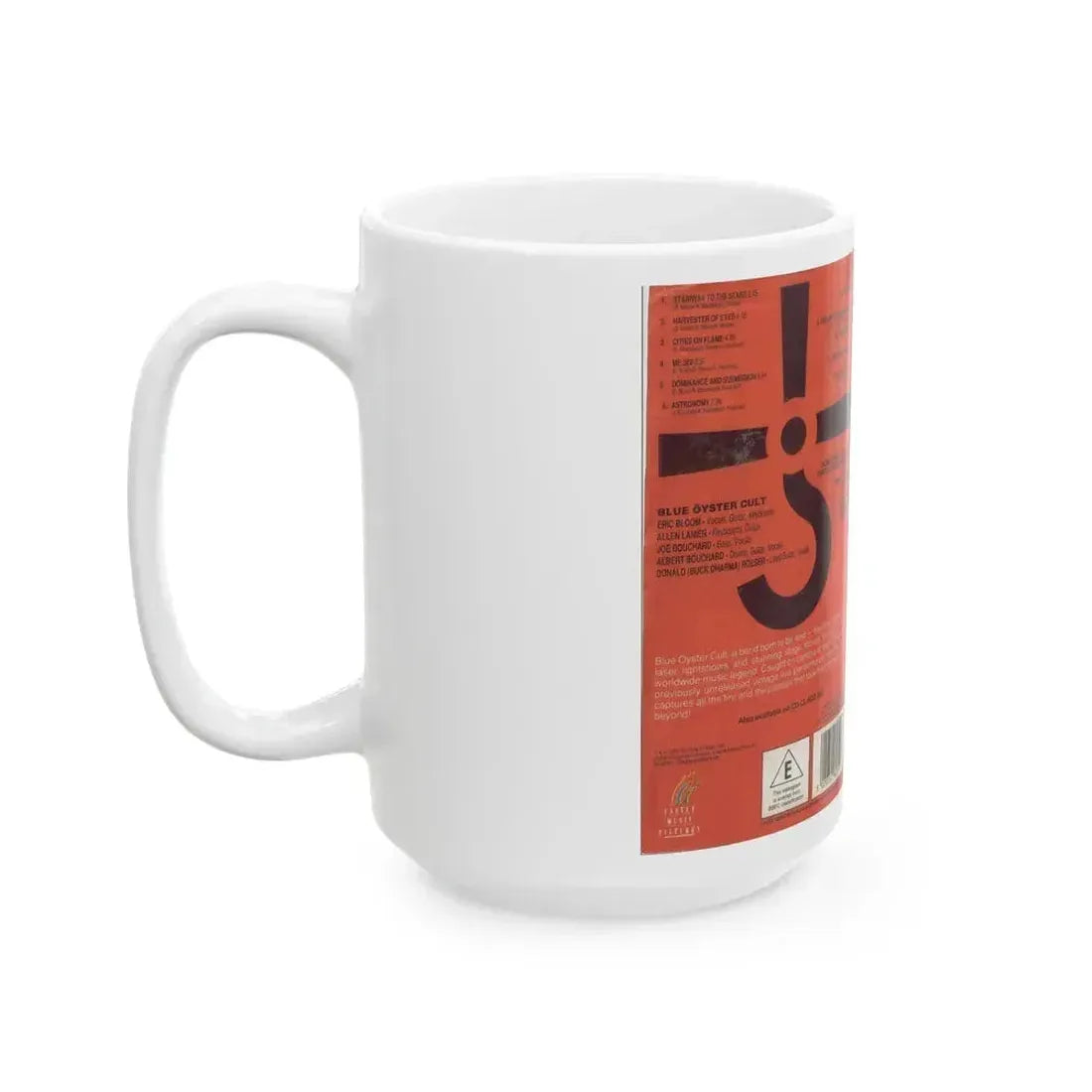 BLUE OYSTER CULT LIVE 1976 (VHS COVER) - White Coffee Mug - Go Mug Yourself