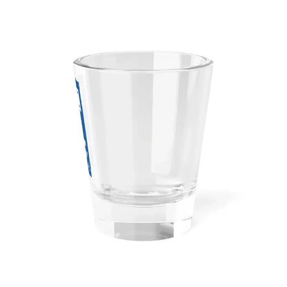 Blue rectangle of the license plate of Israel (Israel) Shot Glass 1.5oz - Go Mug Yourself