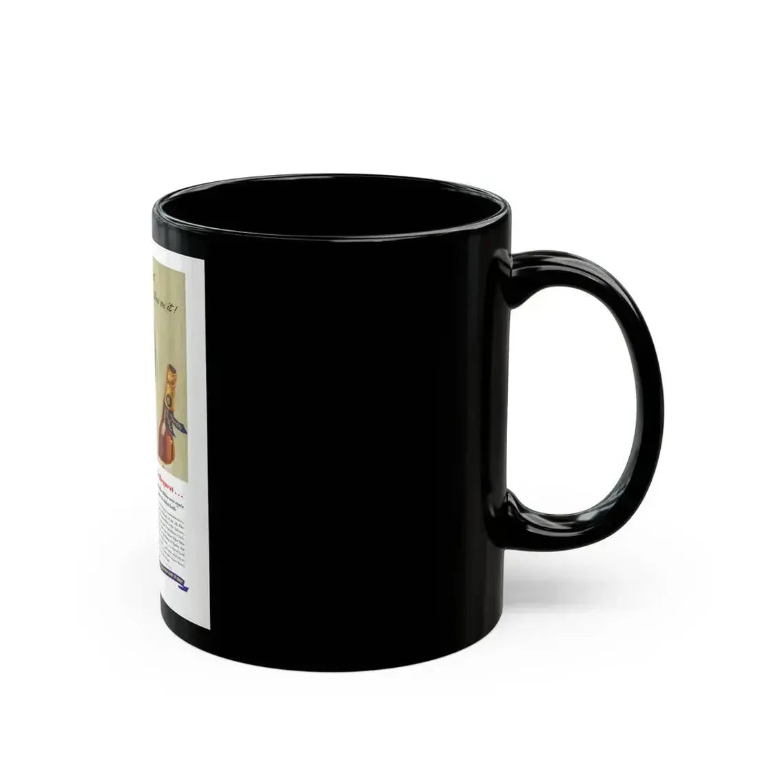 Blue Ribbon advertisement, 1940 - Black Coffee Mug - Go Mug Yourself