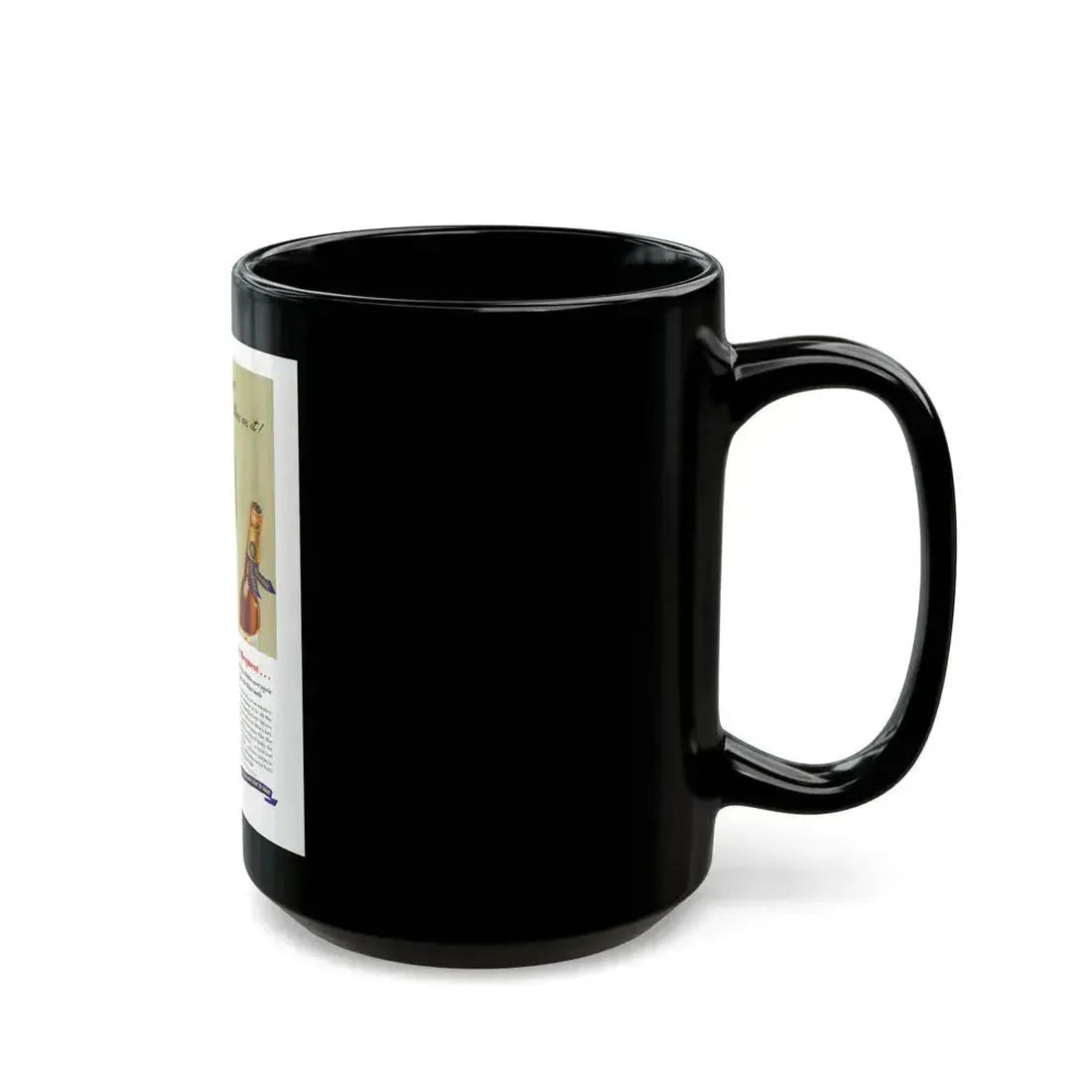 Blue Ribbon advertisement, 1940 - Black Coffee Mug - Go Mug Yourself