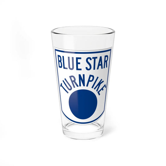 Blue Star Turnpike (New Hampshire) (Road Sign) Pint Glass 16oz 16oz - Go Mug Yourself