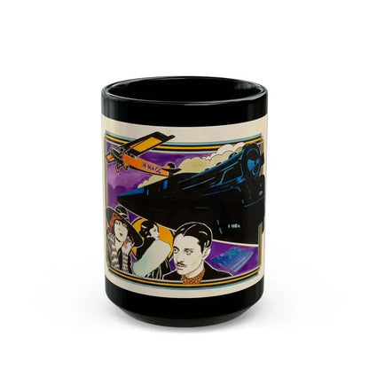 Blue Train advertisement - Black Coffee Mug 15oz - Go Mug Yourself