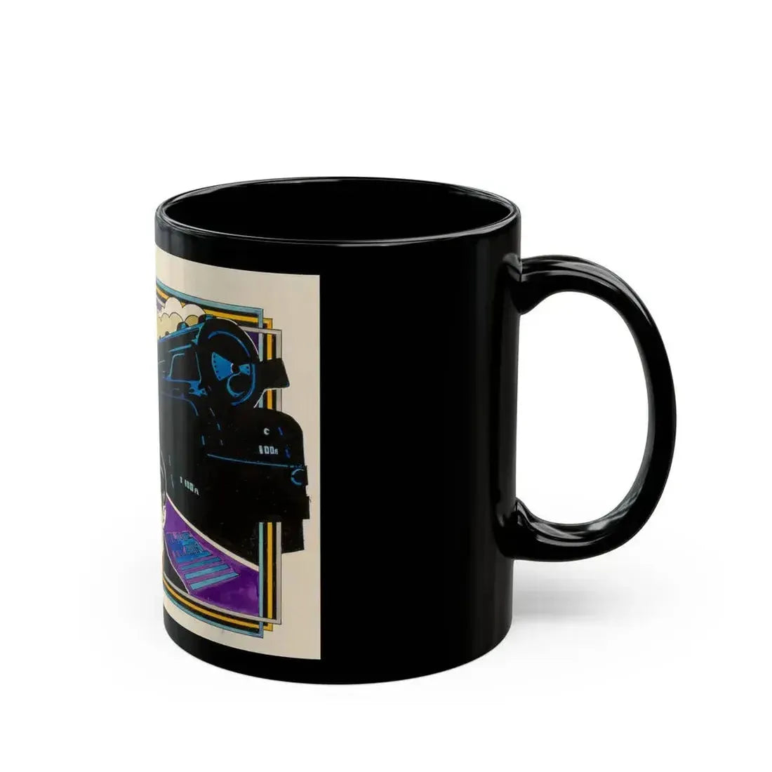 Blue Train advertisement - Black Coffee Mug - Go Mug Yourself