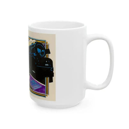 Blue Train advertisement - White Coffee Mug - Go Mug Yourself