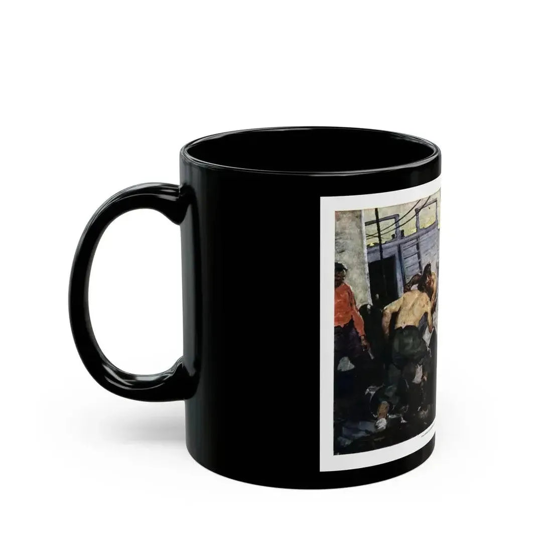 Blue Water Man (1), The American Magazine, May 1936 - Black Coffee Mug - Go Mug Yourself