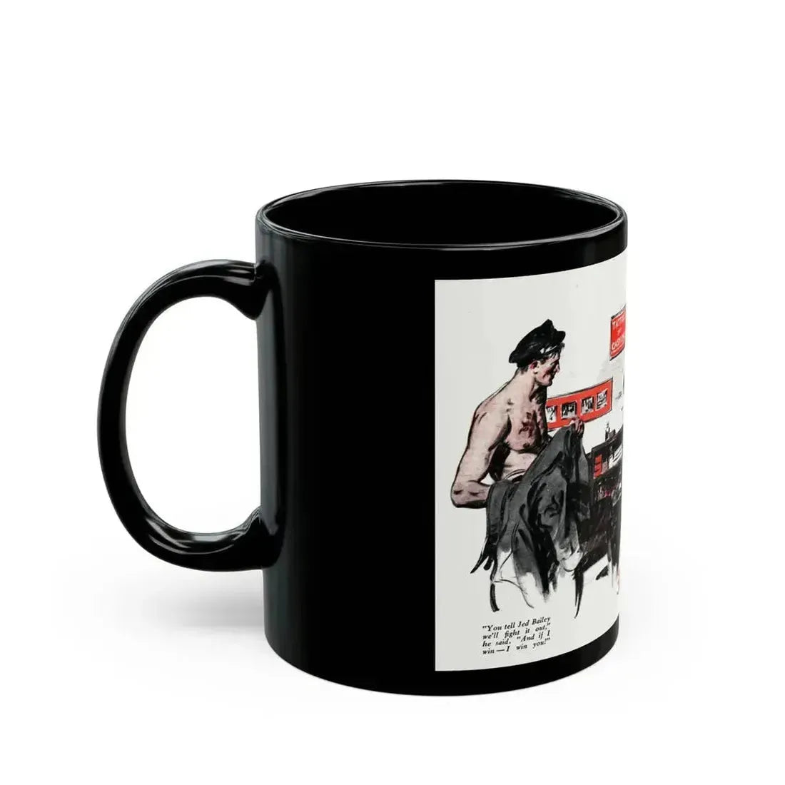 Blue Water Man (2), The American Magazine, May 1936 - Black Coffee Mug - Go Mug Yourself