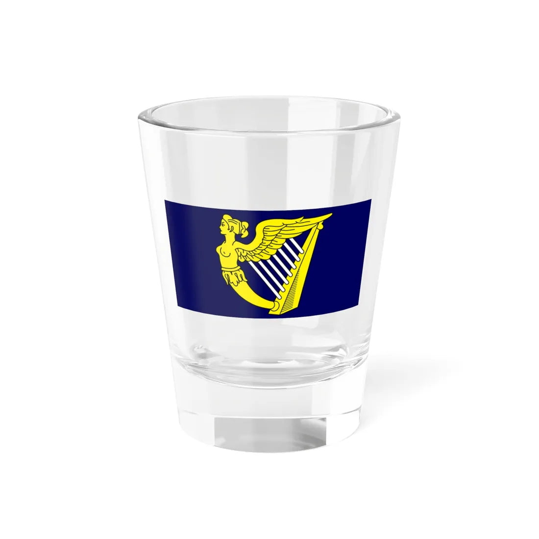 Blue winged-maiden harp flag (Ireland) Shot Glass 1.5oz 1.5oz - Go Mug Yourself