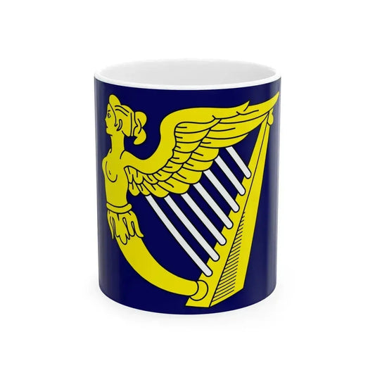 Blue winged-maiden harp flag (Ireland) White Coffee Mug 11oz - Go Mug Yourself